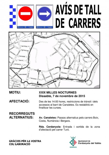 Afectació Transit Canaletes
