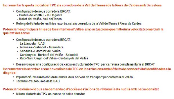 Actuacions transport públic per carretera