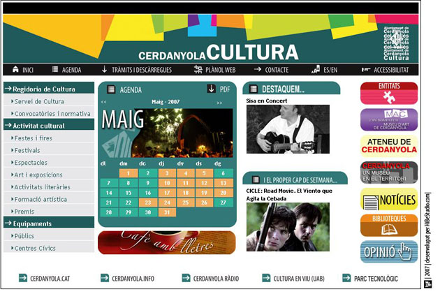 Nova web de la regidoria de Cultura de l'Ajuntament de Cerdanyola