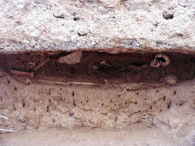 Apareixen restes humanes en una necròpolis del segle VI en una  finca de Serragalliners