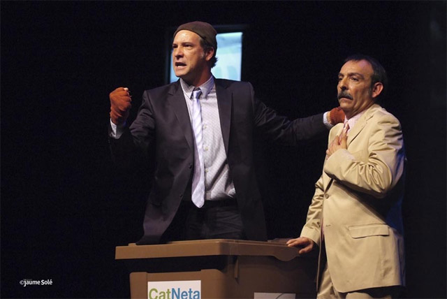 Santi Ibáñez i Àlex Casanovas presenten demà a Cerdanyola el seu nou espectacle teatral, ’Míting’