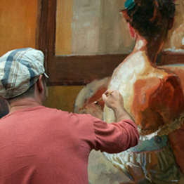El pintor Ramon Gutiérrez obre el seu taller a la ciutat
