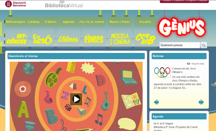 La biblioteca municipal disposa d’un nou portal infantil anomenat Gènius