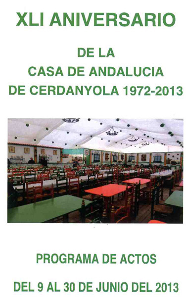 41 anys d'història de la Casa d'Andalusia