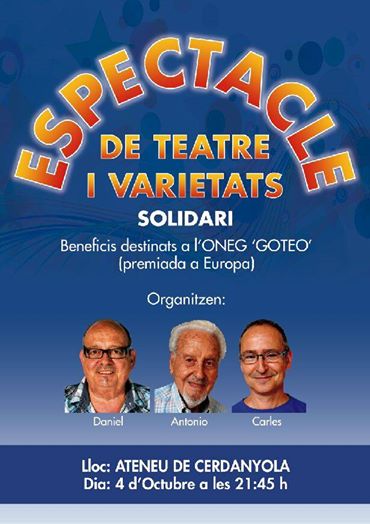 Antonio Ortega culmina amb solidaritat una vida dedicada al teatre
