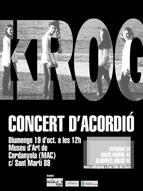 El quartet d'acordions Krog, amb la cerdanyolenca Olga Morral, actuarà al MAC aquest diumenge