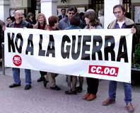 Divergència sindical sobre la durada de l'atur general de demà contra la guerra