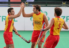La selecció espanyola d'hoquei herba s'imposa amb comoditat a França