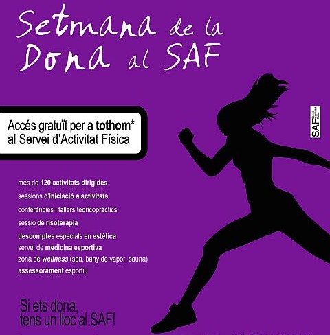 La Setmana de la Dona del SAF rep més de 800 inscripcions