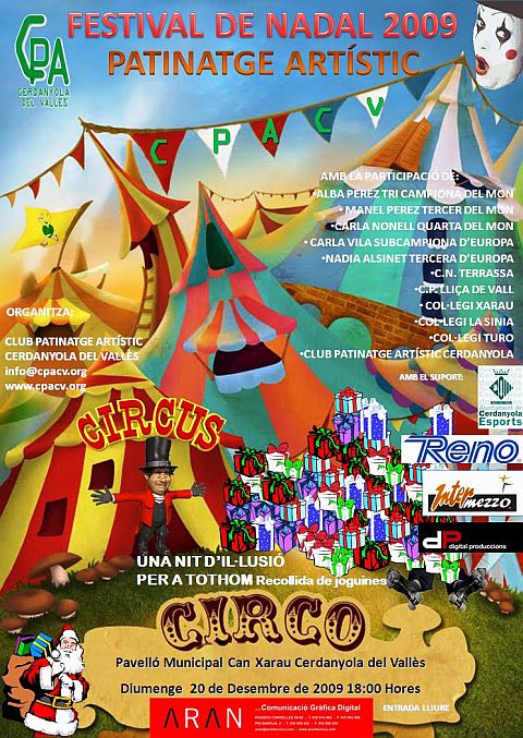 El circ serà el tema conductor del Festival de Nadal del Club Patinatge Artístic Cerdanyola