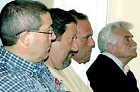 Els cinc presidents dels clubs locals de futbol celebren l’ascens del Cerdanyola