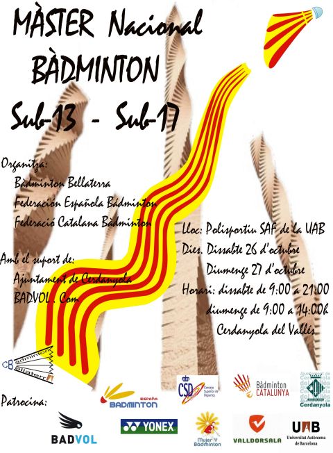 El Màster Nacional sots13 i sots17 de Bàdminton es disputa a Cerdanyola