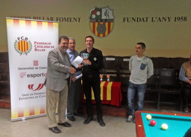 Christophe Lentz, campíó de Catalunya de billar de quadre 47/2
