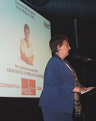 Cristina Real presenta la seva candidatura com la de l'aval dels serveis públics