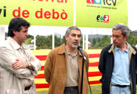Llamazares i Saura refermen l'oposició d'ICV/EA al Túnel d'Horta