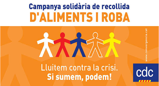 CiU recull aliments i roba dins una campanya contra els efectes de la crisi