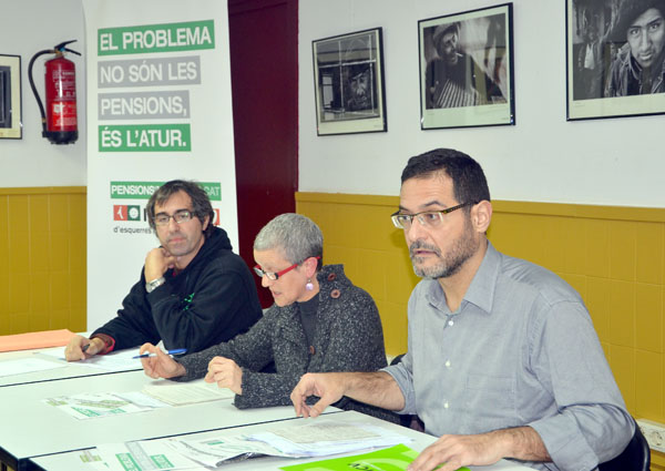 ICV-EUiA posa en marxa la campanya 'El problema no són les pensions, és l’atur'