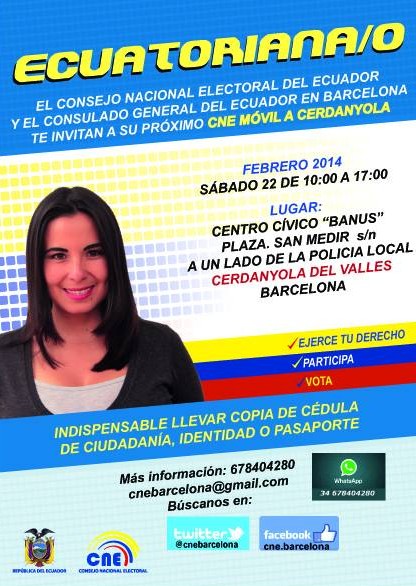 Crida per facilitar el vot del equatorians de Cerdanyola
