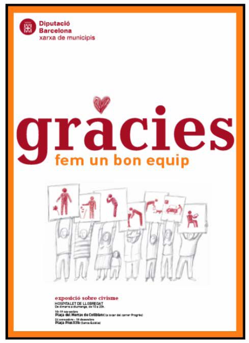 Cerdanyola acollirà l’exposició 'Gràcies. Fem un bon equip. Exposició sobre civisme'
