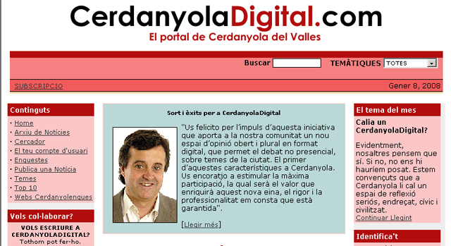 Neix Cerdanyoladigital.com, un portal d'internet per afavorir el debat entre la ciutadania