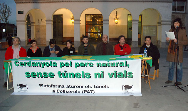 La PAT Cerdanyola es dóna a conèixer amb un manifest que advoca per una Collserola Parc Natural, sense túnels ni vials