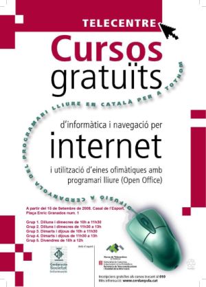 Cursos gratuïts d'informàtica al Casal de l'Esport
