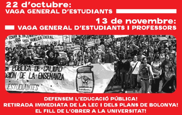 Alumnes d'ESO i batxillerat de Cerdanyola secunden la vaga en defensa d'una educació pública i de qualitat