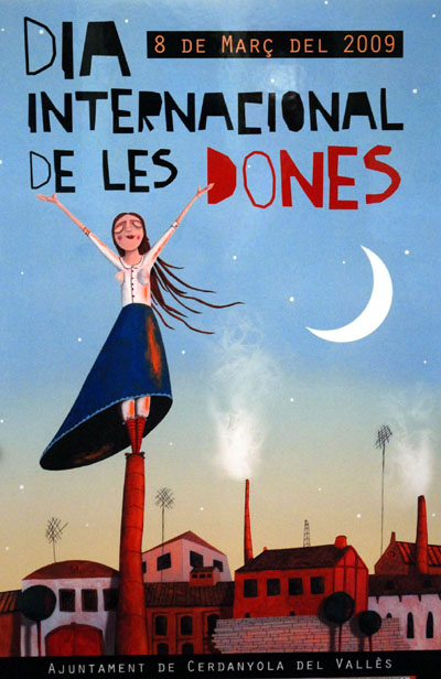 Un cartell que respira l´estil Tim Burton serà la imatge del Dia Internacional de les Dones