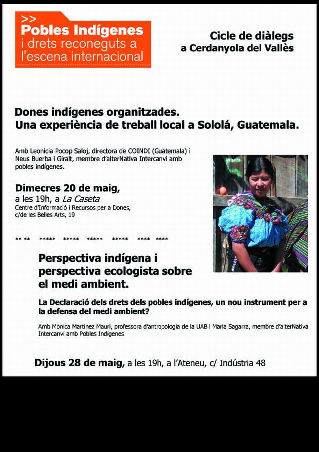 Cicle de diàlegs per reflexionar sobre els pobles indígenes i els seus drets