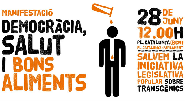 Tres entitats locals donen suport a la manifestació en contra dels aliments transgènics que es farà diumenge a Barcelona