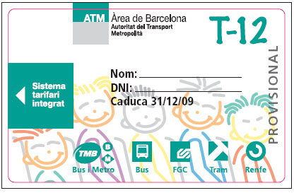 Dimecres s’obre el termini per demanar la T-12, targeta de viatges il.limitats per a nens fins a 12 anys