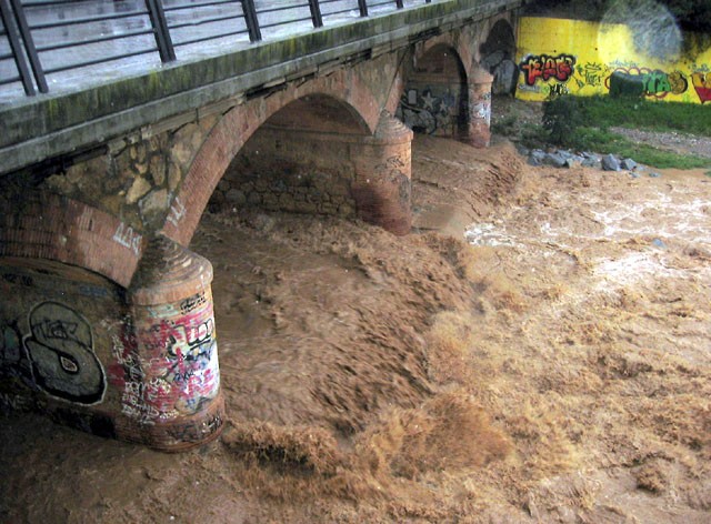 Les pluges provoquen imatges espectaculars al riu Sec