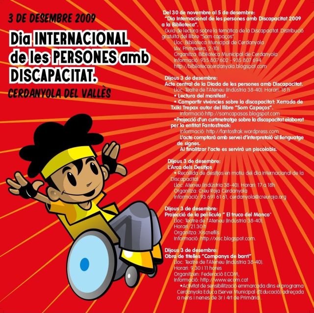 3 de desembre, Dia Internacional de les Persones amb Discapacitat