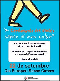 El 22 de setembre Cerdanyola celebrarà el Dia Sense Cotxes