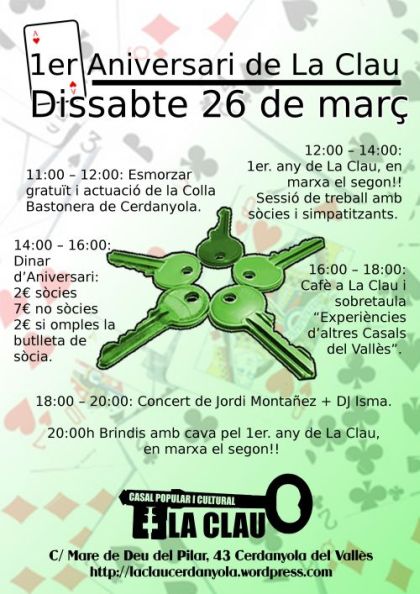 La Clau celebra el seu primer aniversari