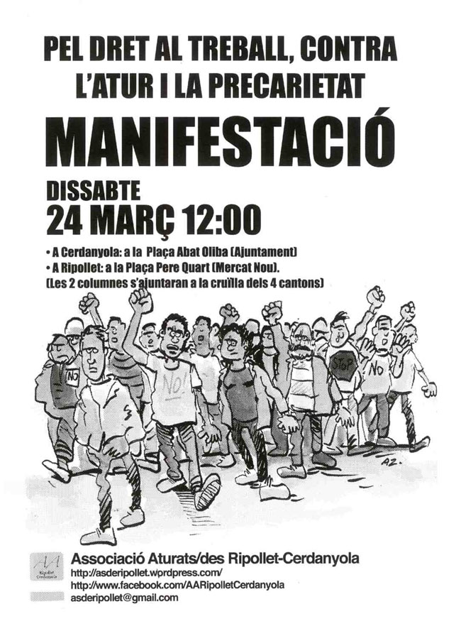 Cerdanyola convocada a una manifestació prèvia a la vaga del 29-M