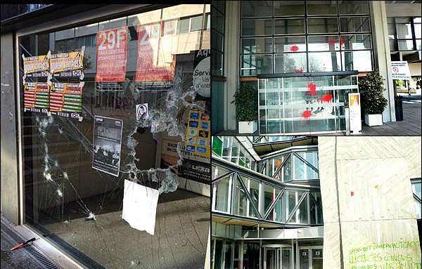 La UAB demanarà danys i perjudicis per les destrosses en la protesta al campus