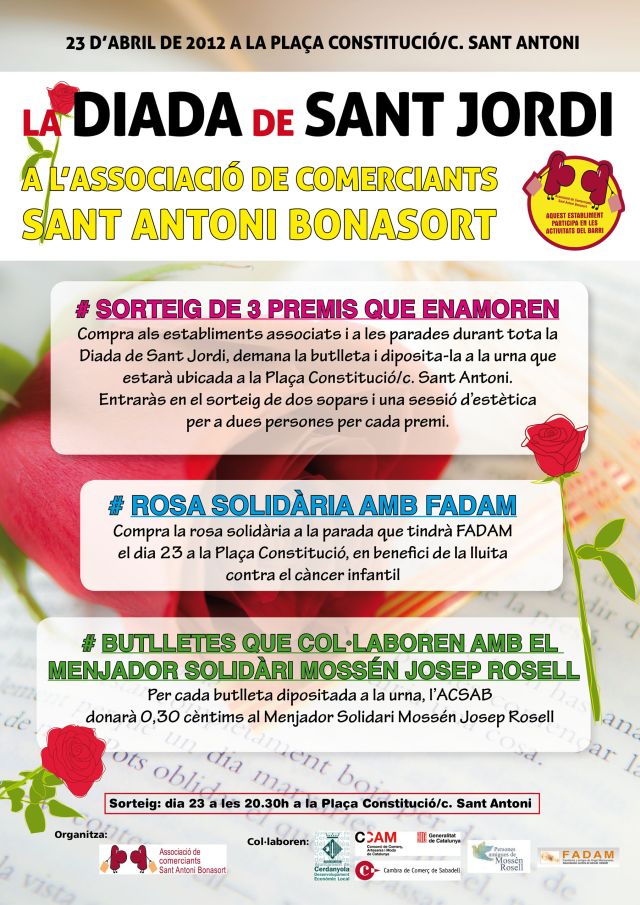 El comerç de Sant Antoni Bonasort prepara un Sant Jordi solidari