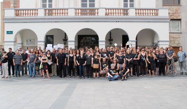 Treballadors de l'Ajuntament protesten contra les darreres retallades del Govern