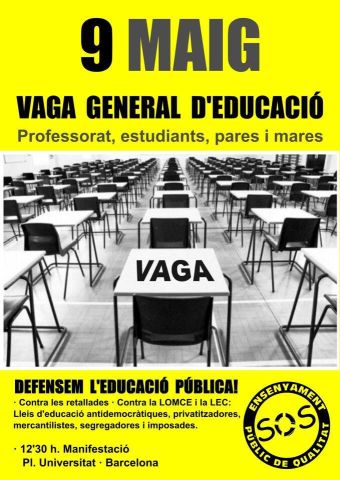 Seguiment desigual de la vaga d'ensenyament a Cerdanyola