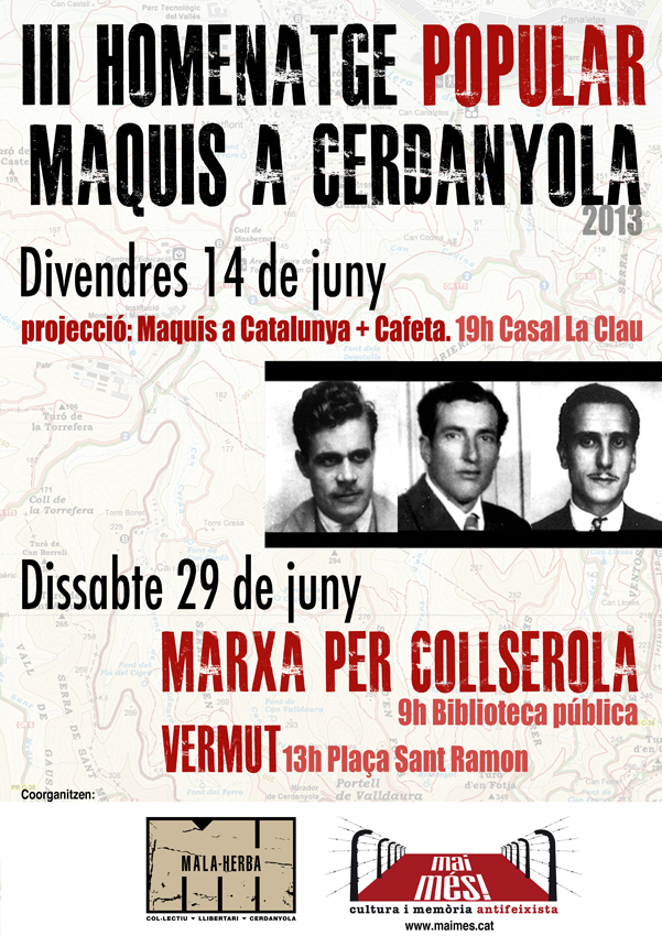 El nou col·lectiu Mala Herba reivindica la lluita antifeixista del maquis