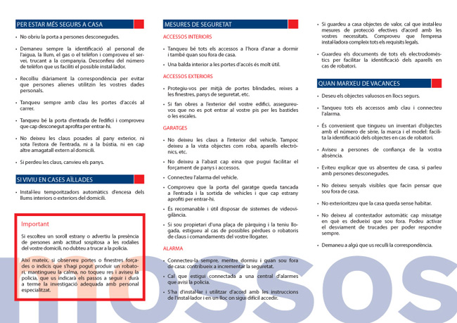 Els Mossos d'Esquadra donen consells per a unes vacances segures