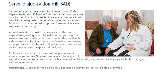 Treballadores del Servei d'Atenció Domiciliària, preocupades per la concessió a Clece 