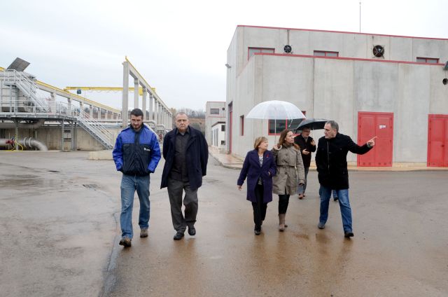 Visita institucional a la depuradora d'aigües residuals de Sant Pau del Riu Sec