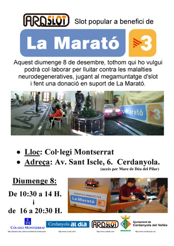 Ardslot muntarà a Cerdanyola del Vallès un mega slot solidari amb la Marató de TV3