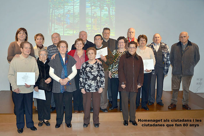 Homenatge als ciutadans i les ciutadanes que fan 80 anys
