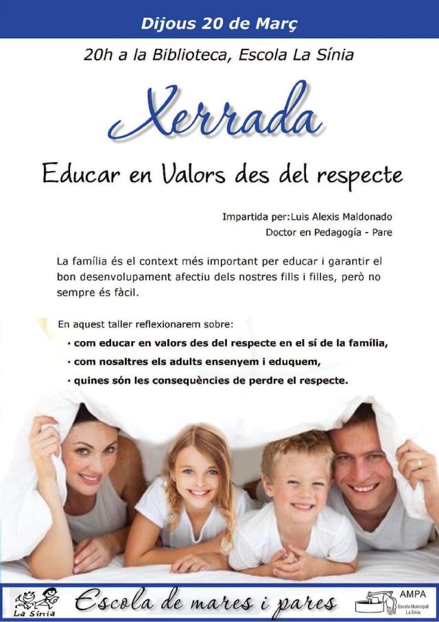 Taller sobre l'educació en valors a l'Escola Municipal La Sínia