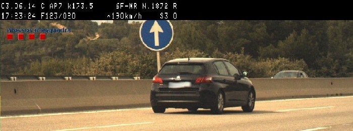 Enxampat a 190 i donant positiu per drogues