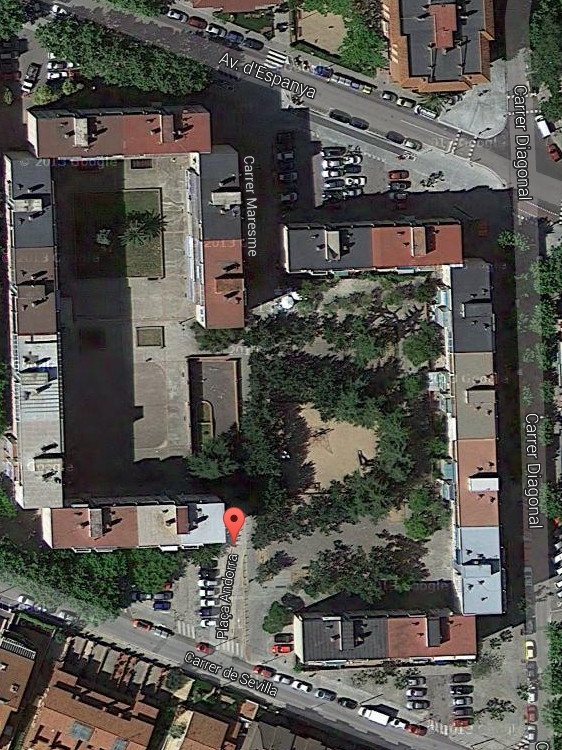 Inici dels treballs de reurbanització de la plaça d'Andorra i el carrer del Maresme
