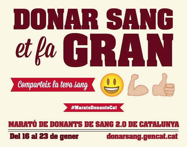 Marató de donació de sang aquest diumenge 